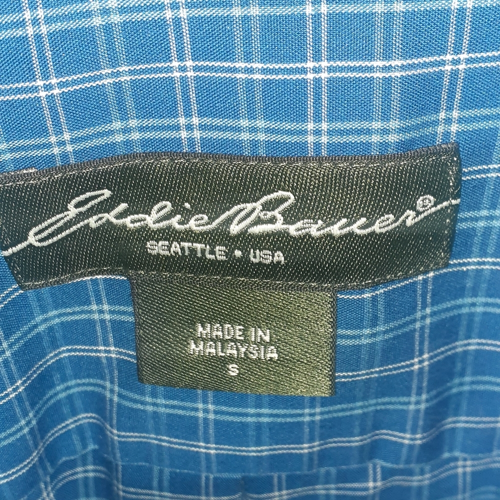 Blue amd white striped button down shirt